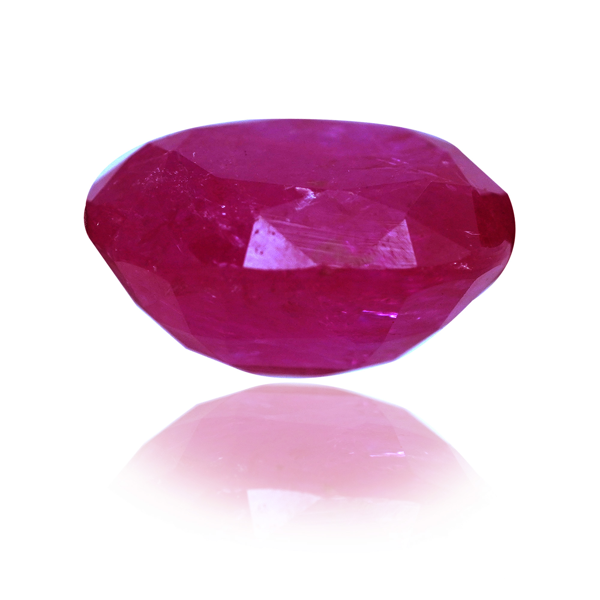 Natural Ruby (Manik) 2.4 Ct, Oval, Burma (Lot BUHR202) – IGTL Certified – front view thumbnail